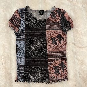 Urban outfitters zodiac sheer top